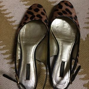 COPY - DOLCE & GABBANA Leopard Ponyhair Slingback Flats